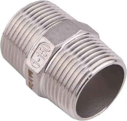 Vista 3 de Boquilla hexagonal macho NPT de 1 pulgada - DERPIPE acero inoxidable 304 roscado para kit de preparación, aplicación de tuberías caseras