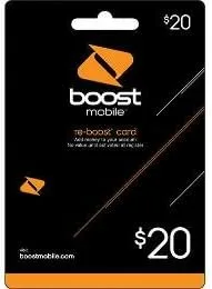 Boost Mobile $20.00 Reboost Tarjeta de recarga prepagada