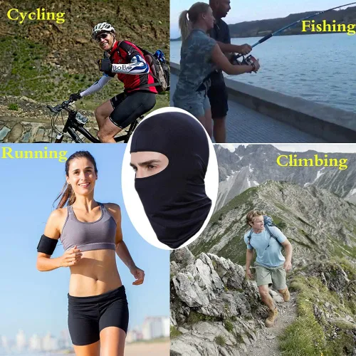 Vista 6 de 6 Pieces Balaclava Face Mask for Men & Women Neck Gaiter Sun UV Protection Full Face Cover Bandana Hood for Outdoor Sports
