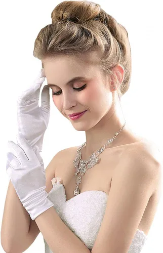 Vista 4 de Miranda's Bridal Women's Wrist Length Formal Gloves