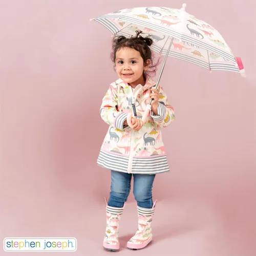 Vista 3 de Stephen Joseph Impermeable para niños, Unicornio Rosa