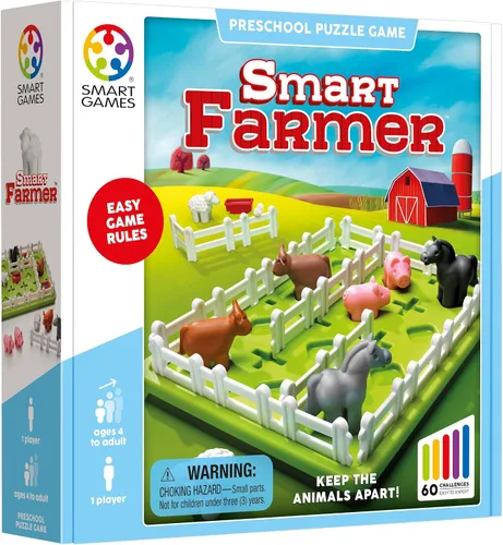 Vista 2 de SmartGames Smart Farmer - Rompecabezas de lógica STEM Barnyard