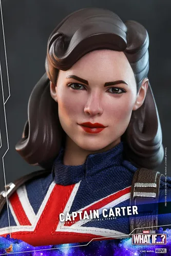 Vista 7 de Hot Toys 1:6 Capitán Carter - ¿Qué pasa si...?, Azul