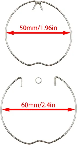 Vista 4 de Anillos de clip de resorte de retención de lámpara MR16 de 1.969 in compatibles con bombillas de fijación MR16 GU10 para fijación de bombillas-16