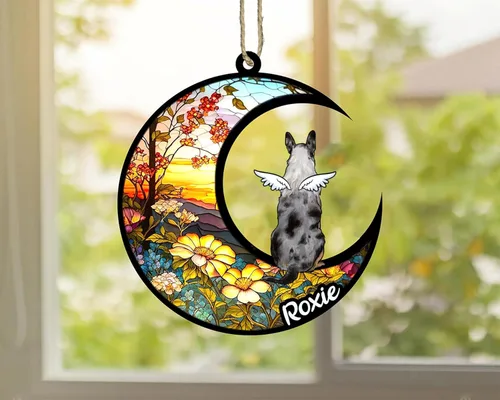 Vista 279 de LOVELYPOD Adorno de Navidad personalizado para perro Basset Hound (marrón) Basset Hound (marrón) adorno para atrapasoles de perro, razas de perros