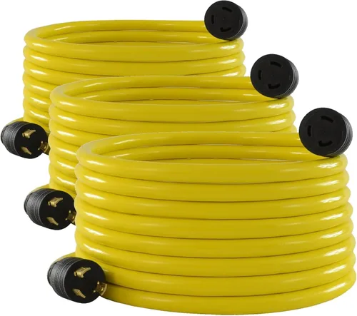 Vista 5 de Conntek 20570: Cable de extensión de generador de estilo de bloqueo L5-30 de 30 amperios negro de 10 pies