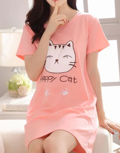 Vista 5 de Vopmocld Camisón suave de verano de manga corta para niñas grandes