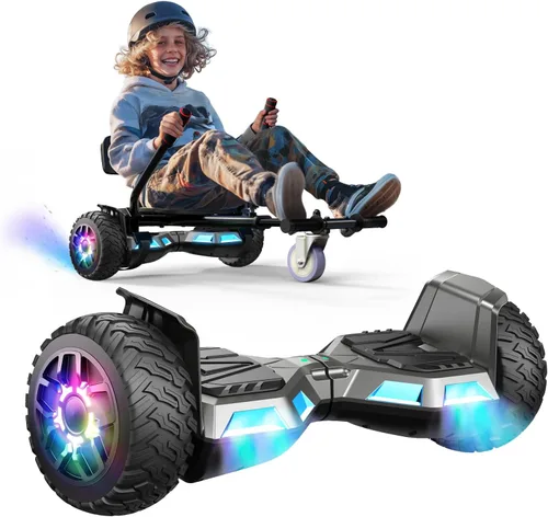 Vista 10 de Scooter Seat Attachment, Scooter with Go Kart for Kids Boys Girls Adults, LED Lights, Bluetooth(Include Go-Kart)