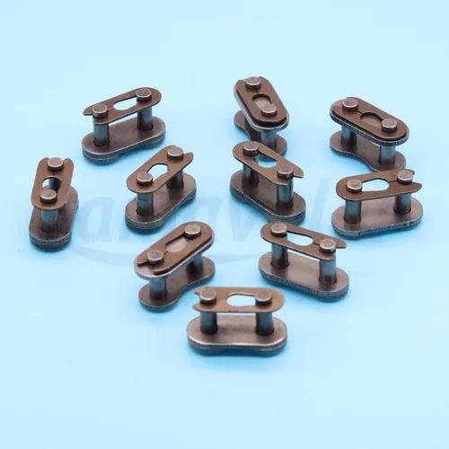 Vista 4 de 10 piezas 415H cadena Master Link accesorios de repuesto para bicicleta motorizada 49cc 50cc 60cc 66cc 80cc 100cc 2-Stroke motor (10 piezas).