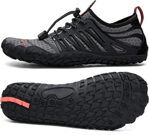 Vista 46 de UBFEN Zapatos acuáticos para natación, para hombre y mujer, para deportes de playa, secado rápido, descalzos para navegación, pesca, buceo, surf
