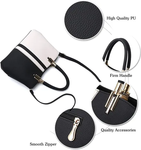 Vista 4 de PORRASSO Bolso de mujer Moda Top Handle Bolsos Señoras Tote Bolso de hombro Mujer