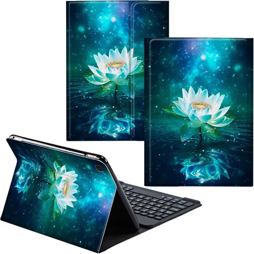 Vista 27 de Funda para Samsung Galaxy Tab S6 Lite 2022/2020 Teclado Inalámbrico Desmontable y Cubierta De Soporte De Cuero PU Funda Protectora Para Samsung