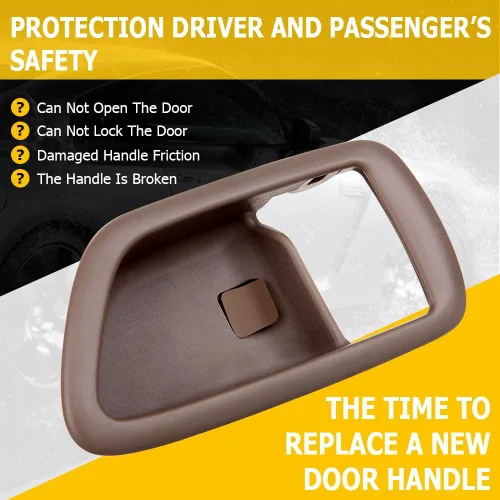 Vista 3 de OCPTY Manijas de puerta interior del conductor izquierdo del pasajero lado derecho de repuesto para 2000-2004 para Toyota Avalon Beige 2 piezas