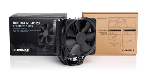 Vista 4 de Noctua NH-U12S chromax.Black, ventilador de CPU de una torre de 120mm (negro)