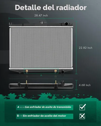 Vista 2 de SCITOO Conjunto de radiador de aluminio refrigerante del motor para 1986-1994 para Nissan D21 2.4L 3.0L 1987 para Nissan para Pathfinder 2.4L