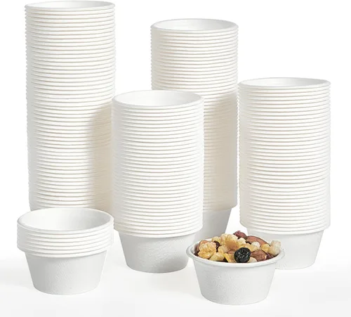 Vista 9 de ECOLipak - Vasos compostables para condimentos de 1 oz, paquete de 1000 tazas de porción de bagazo Biodegradable, adecuado para muestras