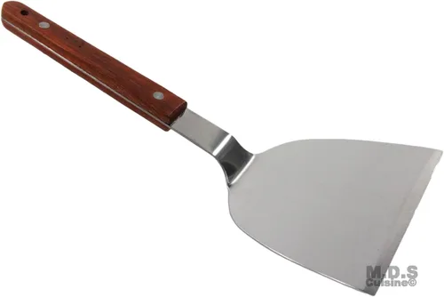 Vista 4 de Turner - Espátula de acero inoxidable pulido resistente con mango de madera