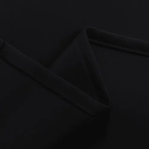 Vista 5 de Hiasan Cortinas opacas negras para dormitorio, cortinas opacas cortas de 45 pulgadas de largo, con aislamiento térmico, bolsillo para barra