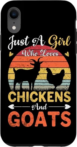 Vista 25 de Funda de regalo vintage con texto en inglés «Just A Girl Who Loves Chickens and Goats Farmer» para iPhone 17