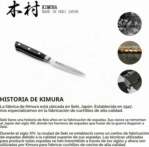 Vista 5 de Kimura Cuchillo de pelar, [fabricado en Japón], cuchillo de chef profesional de 3.5 pulgadas, cuchillos de cocina de acero inoxidable de molibdeno