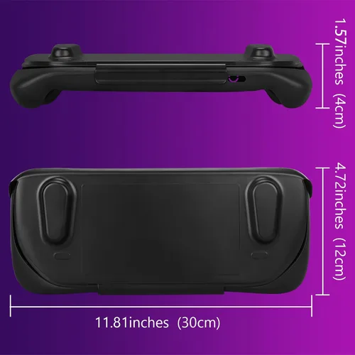 Vista 5 de Geekria Kickstand Protective Case Compatible with Steam Deck, TPU Cover Protector with Stand Base, Protective Cover Case Compatible with Valve Steam