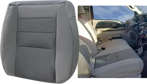 Vista 4 de SecosAutoparts Funda de Asiento de Reemplazo de Tela para el Lado del Conductor Delantero Inferior Gris Compatible con Ford F250 F350 F450 F550 2003