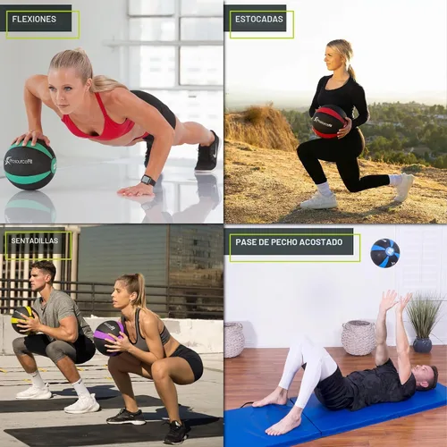 Vista 5 de ProsourceFit Weighted Medicine Ball for Full Body Workouts