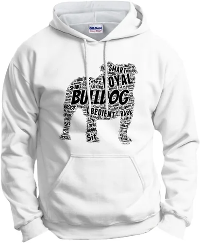 Vista 17 de ThisWear Sudadera con capucha con capucha de Bulldog Inglés Word Art Dog Puppy Owner Gift Hoodie