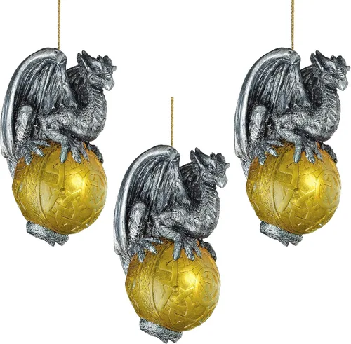 Vista 31 de Pensive Percher Dragon 2018 - Adorno de Navidad coleccionable de 3 pulgadas, a todo