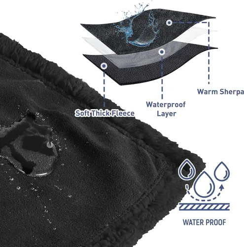 Vista 4 de Kritter Planet - Manta impermeable para perros, reversible, a prueba de agua, para sofá, cama y coche, fundas lavables para sofá para perros