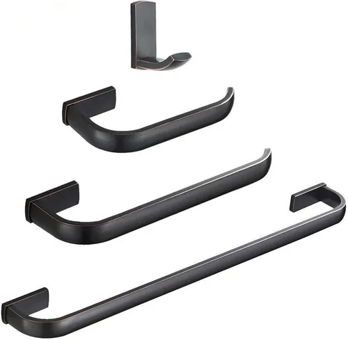 Vista 10 de WINCASE Accesorios de baño de latón, soporte para toallas de baño, antiguo, juego de barra de toalla, soporte para papel higiénico, gancho