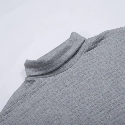 Vista 3 de Suéter de gran tamaño con cuello redondo para mujer, camisetas de otoño 2023, a la moda, manga murciélago, suave, suéter de punto trenzado