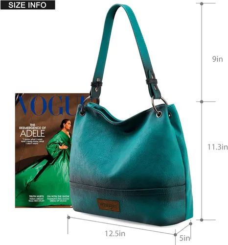 Vista 42 de Wrangler Hobo - Bolsas para mujer de cuero vegano con asa superior, bolsos de hombro y bolsos