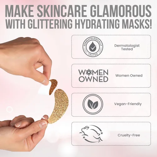 Vista 4 de MISS SPA Parches para debajo de los ojos, mascarillas iluminadoras para los ojos con vitaminas de cafeína B3, mascarillas hidratantes para arrugas