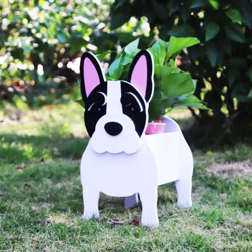 Vista 12 de Beagles - Contenedor para plantas con forma de perro, para amantes de las mascotas, maceta de PVC lindo para perros, macetas de cara para decoración