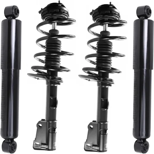 Vista 90 de Detroit Axle - Puntales y Amortiguadores para Chevy Traverse Buick Enclave GMC Acadia Saturn Outlook 2007-2012, 2 puntales delanteros con resorte