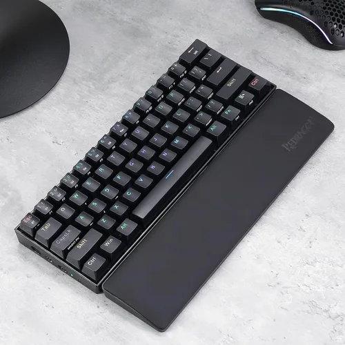 Vista 9 de Redragon P035 Meteor S Almohadilla de Descanso para Muñeca de Teclado de Computadora, Soporte Ergonómico de Espuma de Memoria Suave con Base de Goma