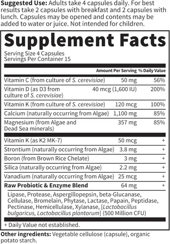 Vista 3 de Suplemento de calcio. Calcio, vitamina alimenticia para los huesos, de la marca Garden of Life, hhh-kyyy-tra-rat8284, 1, 1