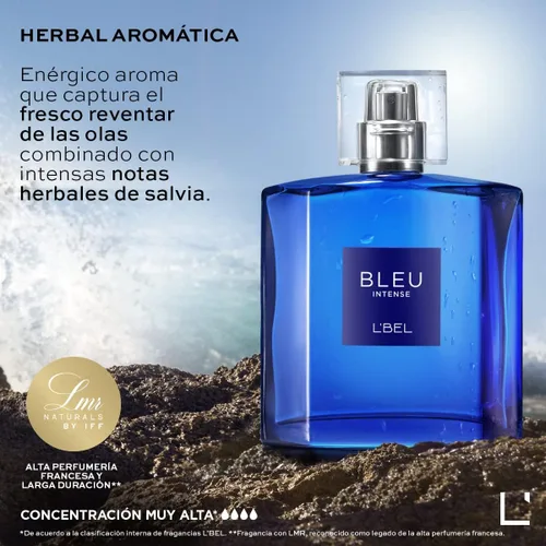 Vista 3 de L'BEL - Bleu Intense Perfume para Hombre Larga Duración 3.4 fl oz/3.4 Oz