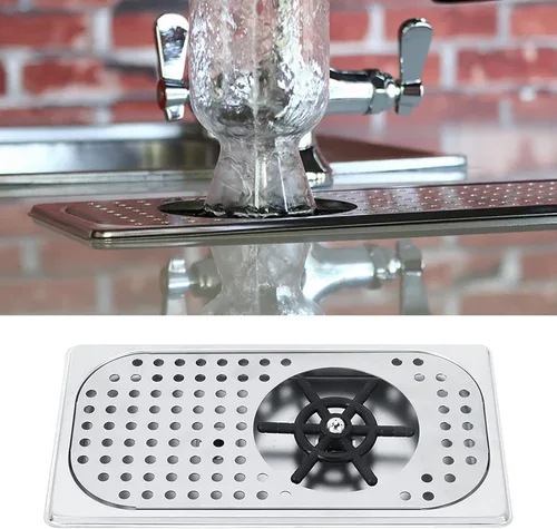 Vista 5 de Enjuagadora de vidrio, jarra de leche de acero inoxidable para taza de té, limpiador de jarra, enjuague para fregadero para el hogar, cocina, bar