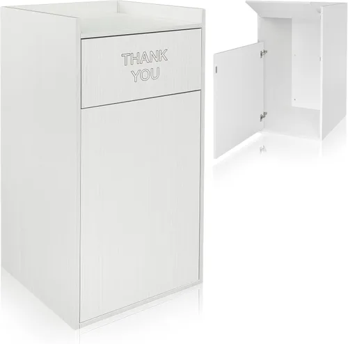 Vista 10 de Alpine Gabinete de Bote de Basura para Restaurante - Bote de Basura Comercial de 40 Galones, Receptáculo de Basura Interior con Soporte para Bandeja