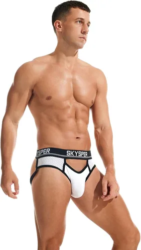 Vista 66 de SKYSPER Jock Strap Athletic Supporter para hombres Sexy Jockstrap Ropa interior masculina