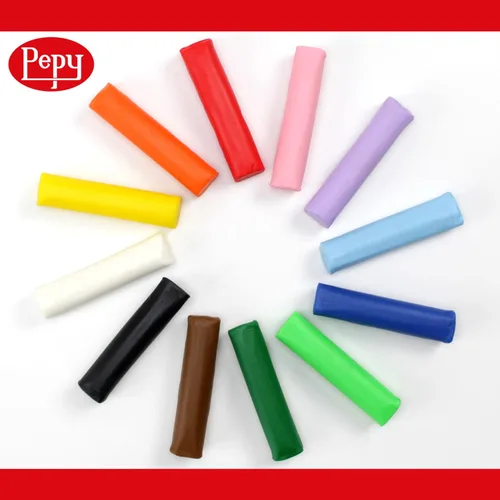 Vista 2 de Pepy Plastilina - Arcilla de modelado reutilizable y que no se seca; caja de 12 barras de color, 0.8 onzas cada una, perfecta para proyectos de arte