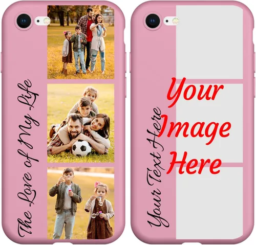Vista 15 de Funda de teléfono con foto personalizada para iPhone 7 8 SE 2020 2022, imagen/texto personalizado, cubierta negra suave y delgada, regalo único