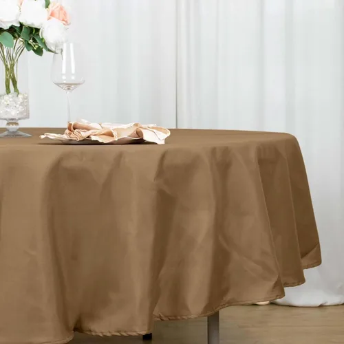 Vista 144 de Efavormart - Mantel cuadrado de lino de poliéster sin costuras, 54 x 54 pulgadas, color beige, para banquetes de boda, fiesta, restaurante