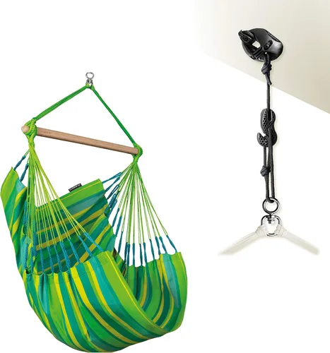 Vista 19 de LA SIESTA Domingo - Silla colgante para exteriores resistente a la intemperie Sea Salt