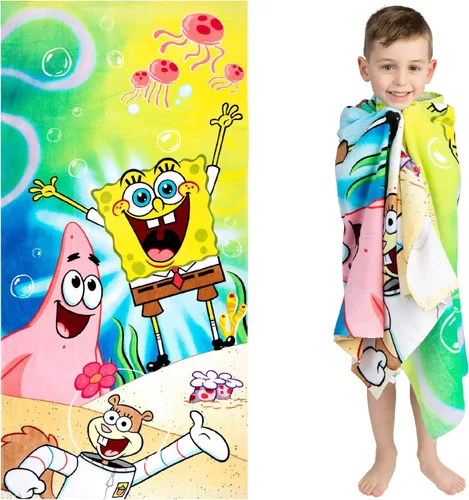 Vista 13 de Barney Classic - Toalla de baño de algodón súper suave para niños, 58 x 28 pulgadas, (producto oficial con licencia) Franco