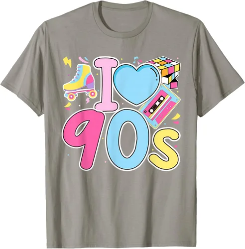 Vista 38 de I Love 90's Retro Style Nostalgia Vibe Funny 1990's Party T-Shirt Negro