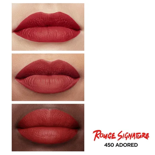 Vista 3 de L'Oréal Paris Makeup Rouge Signature - Tinta de labios mate, Adored Adorado