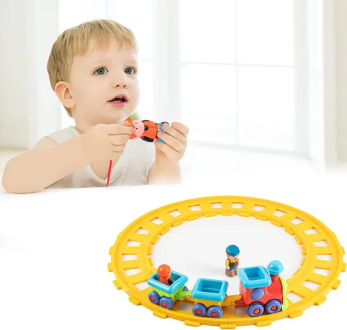 Vista 3 de Tren de juguete, juguetes musicales de tren eléctrico, juegos de tren eléctrico para niños, pistas de tren, juegos de tren adecuados para niños de 1
